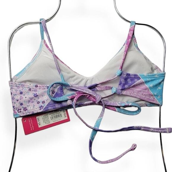 Xhilaration Floral Patch Bikini Top XS Jrs. (00) - Picture 2 of 3
